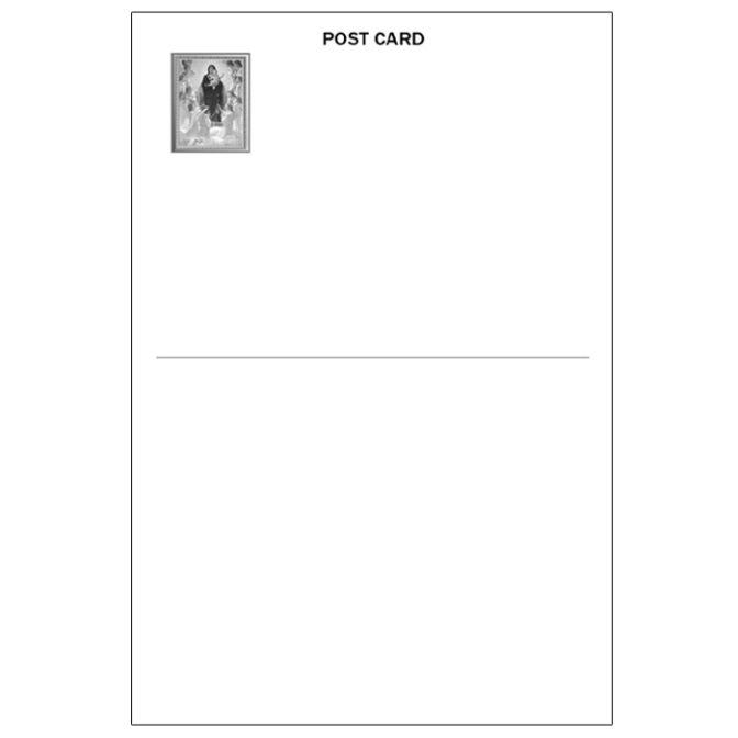 ポストカード　聖母と天使　ブグロー