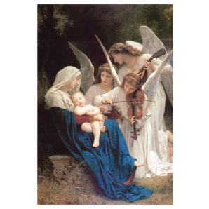 世界の名画 【天使の歌】 ブグロー作　ポストカード