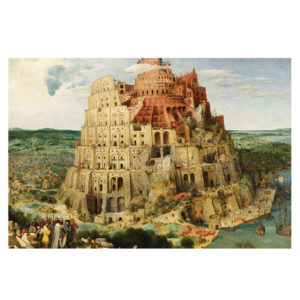 ブリューゲル作、バベルの塔のポストカード