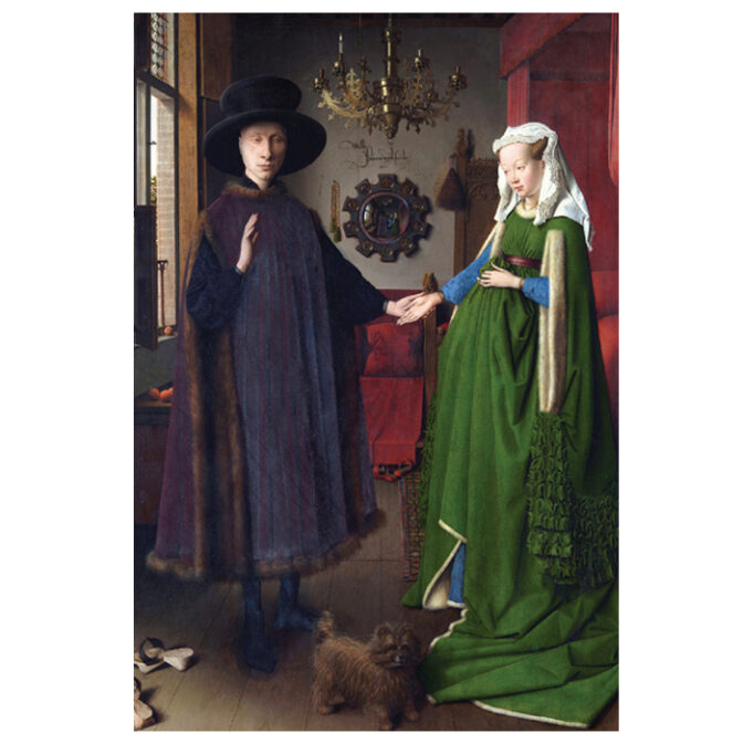 ポストカード アルノルフィーニ夫婦 ヤン・ファン・エイク作